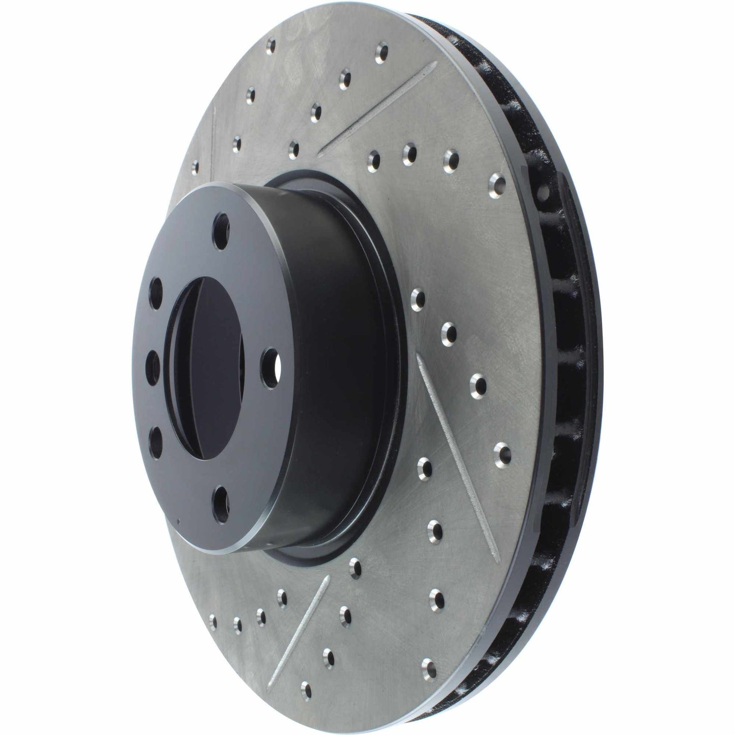 StopTech 01-03 BMW 530 Series / 3/00-03 540 Slotted & Drilled Right Front Rotor 127.34055R