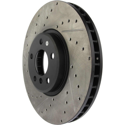 StopTech Sport Drilled/Slotted Brake Rotor; Front Right