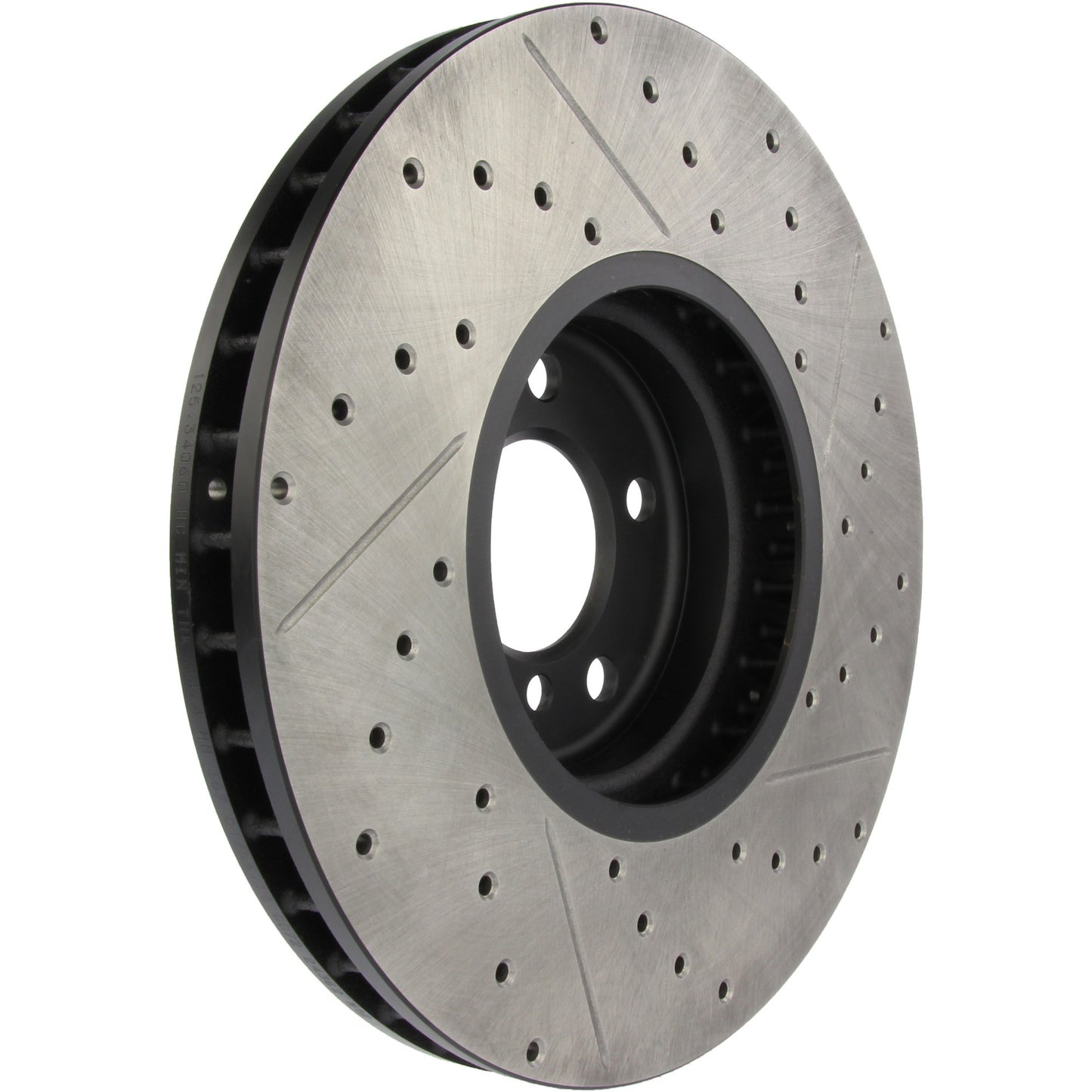 StopTech Sport Drilled/Slotted Brake Rotor; Front Right