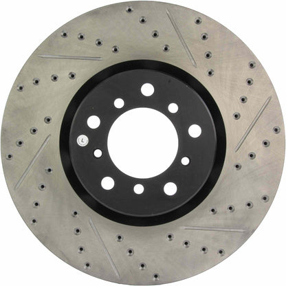 StopTech Sport Drilled/Slotted Brake Rotor; Front Left
