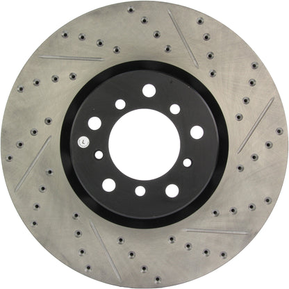 StopTech Sport Drilled/Slotted Brake Rotor; Front Left