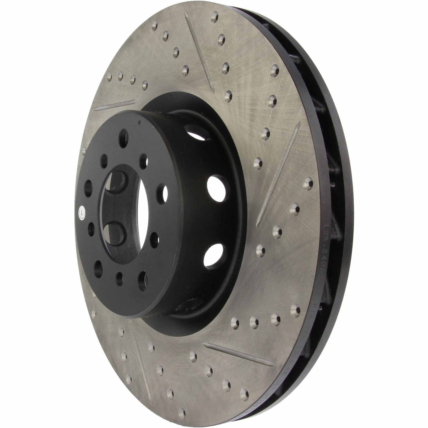StopTech Sport Drilled/Slotted Brake Rotor; Front Left