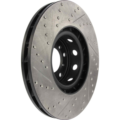 StopTech Sport Drilled/Slotted Brake Rotor; Front Left