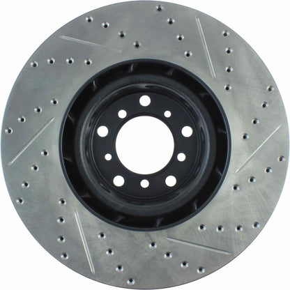 StopTech Sport Drilled/Slotted Brake Rotor; Front Right