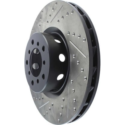 StopTech Sport Drilled/Slotted Brake Rotor; Front Right