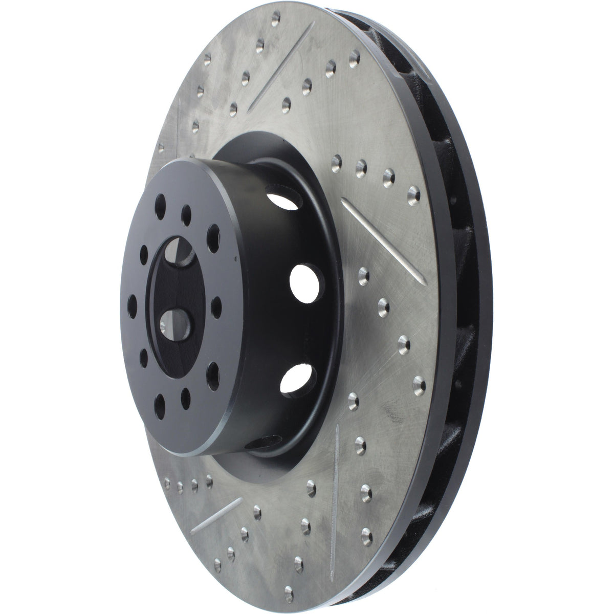StopTech Sport Drilled/Slotted Brake Rotor; Front Right