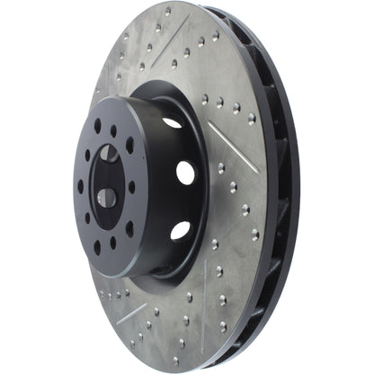 StopTech Sport Drilled/Slotted Brake Rotor; Front Right