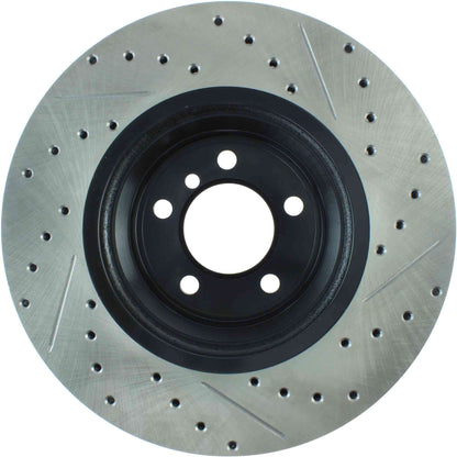StopTech 02-05 BMW 745i/745Li/06-08 750i/750Li/03-08 760I/760Li Slotted & Drilled Right Front Rotor 127.34064R