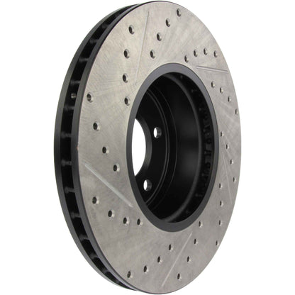 StopTech Sport Drilled/Slotted Brake Rotor; Front Left