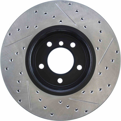 StopTech Sport Drilled/Slotted Brake Rotor; Front Right