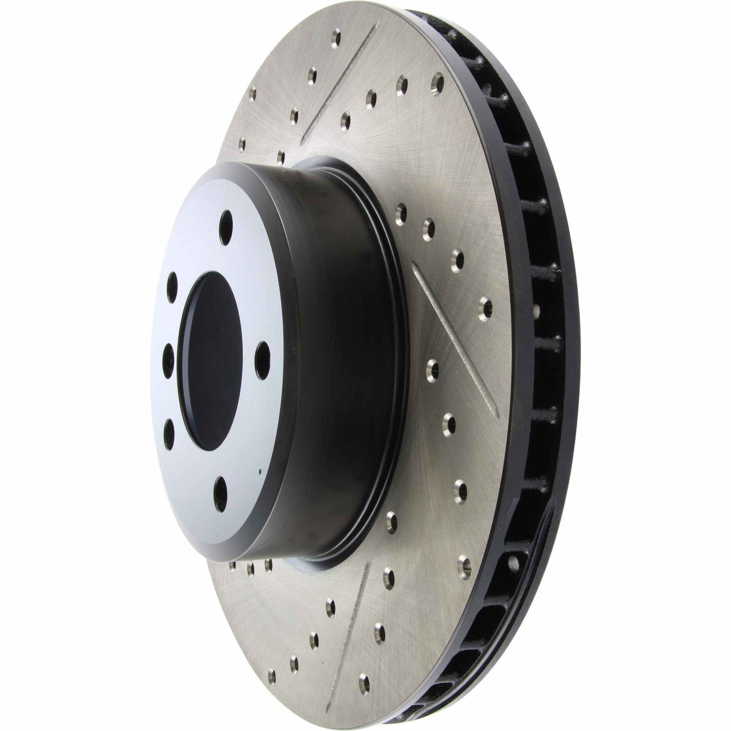 StopTech Sport Drilled/Slotted Brake Rotor; Front Right
