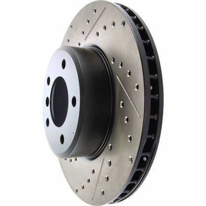 StopTech Sport Drilled/Slotted Brake Rotor; Front Right