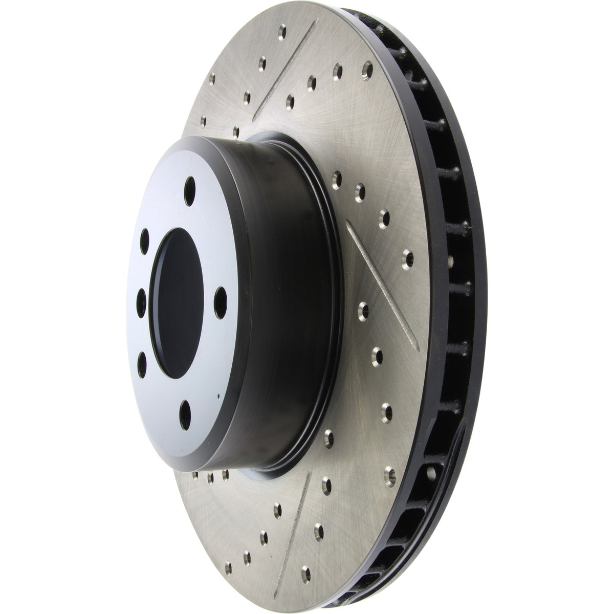 StopTech Sport Drilled/Slotted Brake Rotor; Front Right