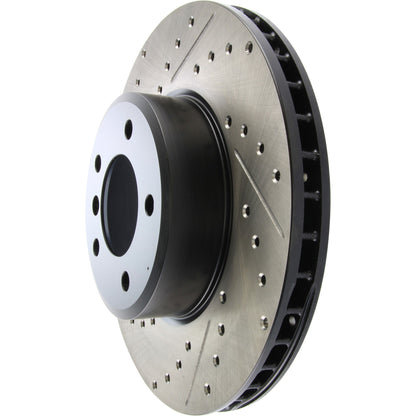 StopTech Sport Drilled/Slotted Brake Rotor; Front Right