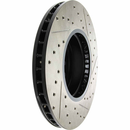 StopTech Sport Drilled/Slotted Brake Rotor; Front Right