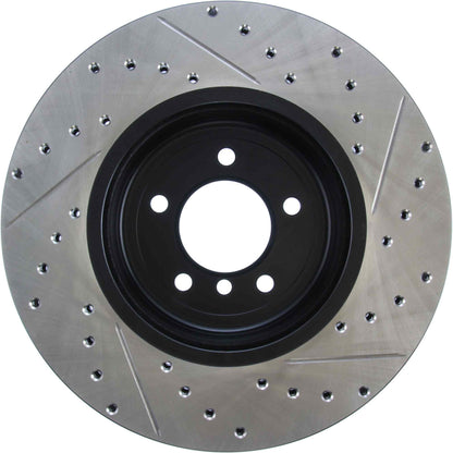 StopTech Sport Drilled/Slotted Brake Rotor; Front Right