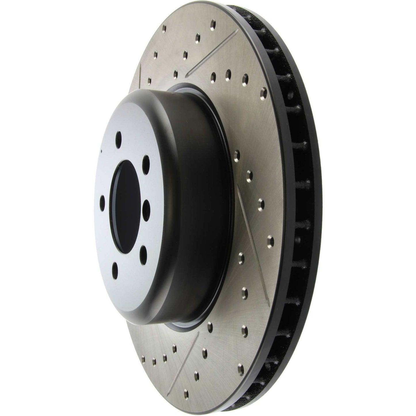 StopTech Sport Drilled/Slotted Brake Rotor; Front Right