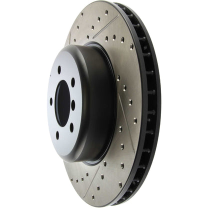 StopTech Sport Drilled/Slotted Brake Rotor; Front Right