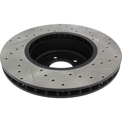 StopTech Sport Drilled/Slotted Brake Rotor; Front Right