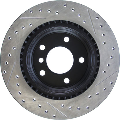 StopTech 06 BMW 325 / 07-09 BMW 328 Slotted & Drilled Right Rear Rotor 127.34078R
