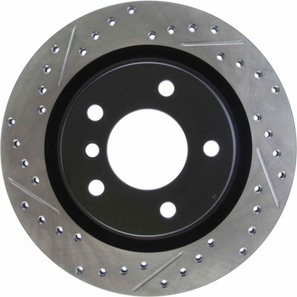 StopTech 06 BMW 325 / 07-09 BMW 328 Slotted & Drilled Right Rear Rotor 127.34078R
