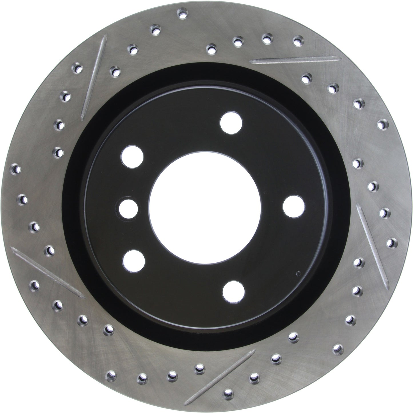 StopTech 06 BMW 325 / 07-09 BMW 328 Slotted & Drilled Right Rear Rotor 127.34078R