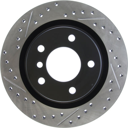 StopTech 06 BMW 325 / 07-09 BMW 328 Slotted & Drilled Right Rear Rotor 127.34078R