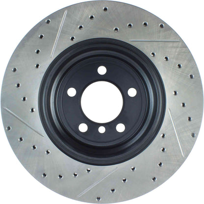 StopTech 06-08 BMW 750i/750Li / 03/05-08 760i/760Li Slotted & Drilled Left Rear Rotor 127.34086L