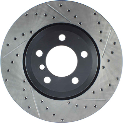 StopTech 06-08 BMW 750i/750Li / 03/05-08 760i/760Li Slotted & Drilled Left Rear Rotor 127.34086L