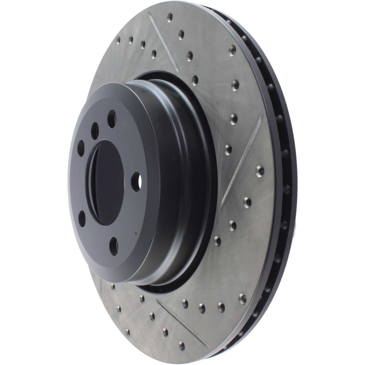 StopTech 06-08 BMW 750i/750Li / 03/05-08 760i/760Li Slotted & Drilled Left Rear Rotor 127.34086L