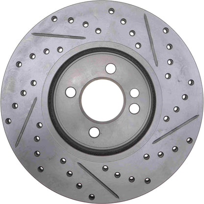 StopTech Sport Drilled/Slotted Brake Rotor; Front Right