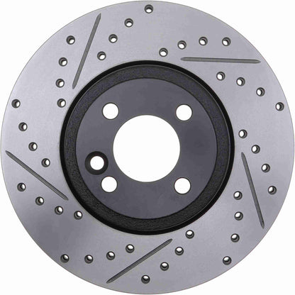 StopTech Sport Drilled/Slotted Brake Rotor; Front Right