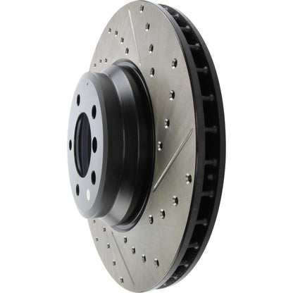 StopTech Sport Drilled/Slotted Brake Rotor; Front Left