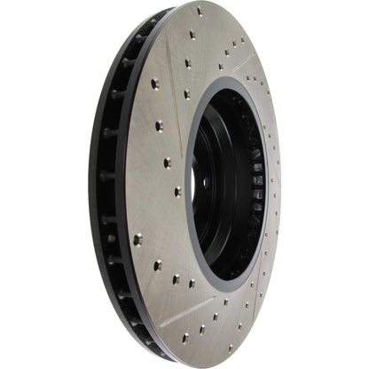StopTech Sport Drilled/Slotted Brake Rotor; Front Left