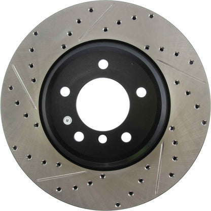 StopTech Sport Drilled/Slotted Brake Rotor; Front Right