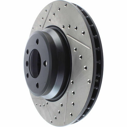 StopTech Sport Drilled/Slotted Brake Rotor; Front Right