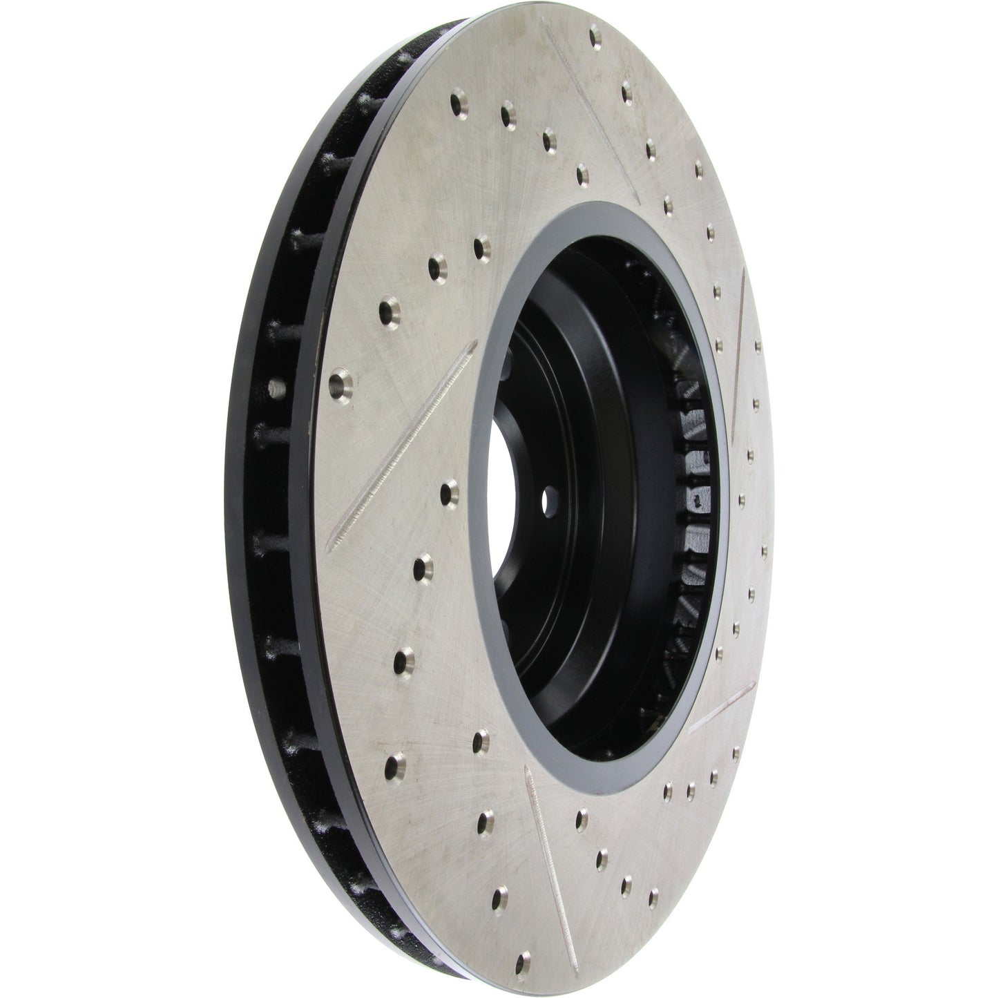 StopTech Sport Drilled/Slotted Brake Rotor; Front Right