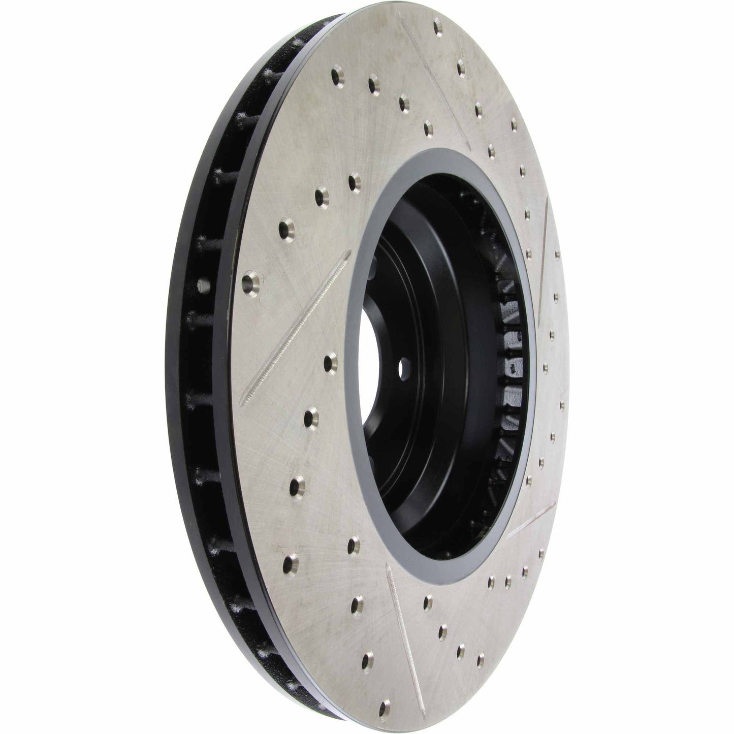 StopTech Sport Drilled/Slotted Brake Rotor; Front Right