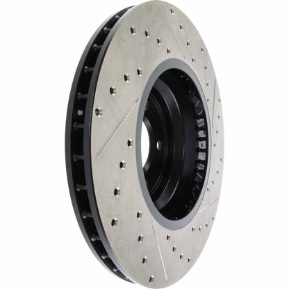 StopTech Sport Drilled/Slotted Brake Rotor; Front Right