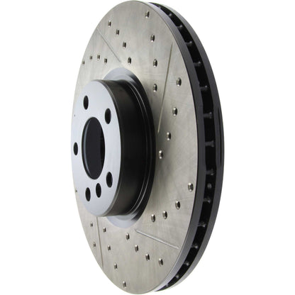 StopTech 07-13 BMW X5 Slotted & Drilled Cryo Sport Left Front Brake Rotor 127.34096CL
