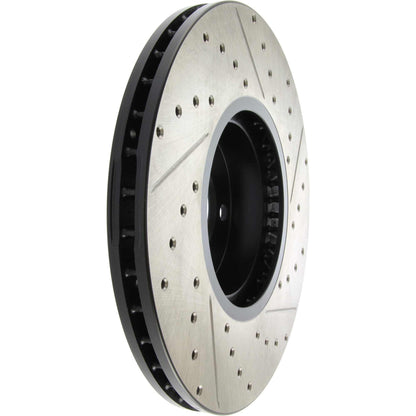 StopTech 07-13 BMW X5 Slotted & Drilled Cryo Sport Right Front Brake Rotor 127.34096CR
