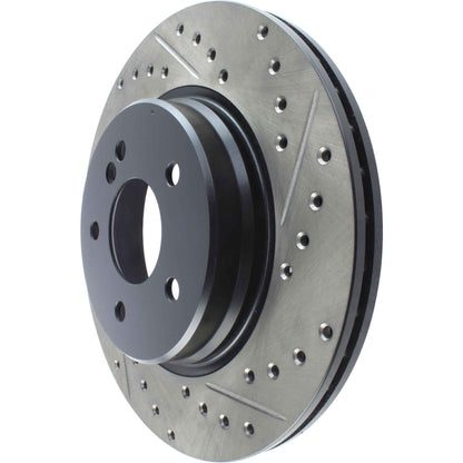 StopTech 07-17 BMW X5 Slotted & Drilled Cryo Sport Left Rear Brake Rotor 127.34097CL