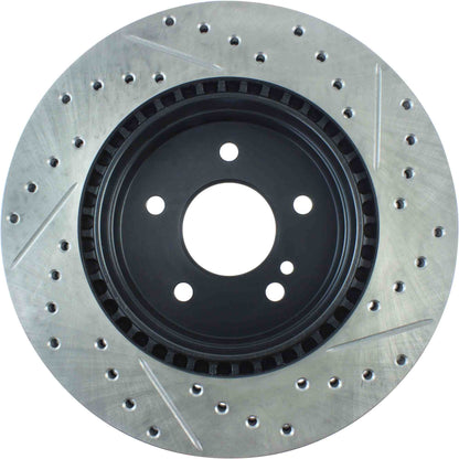 StopTech 07-17 BMW X5 Slotted & Drilled Cryo Sport Right Rear Brake Rotor 127.34097CR