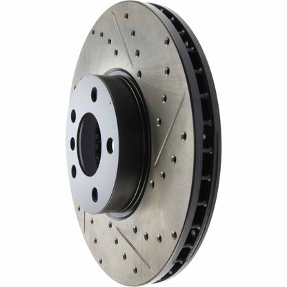 Stoptech 07-18 BMW X5 / 11-19 BMW X6 Sportstop Cryo Drilled & Slotted Rotor - Front Left 127.34098CL