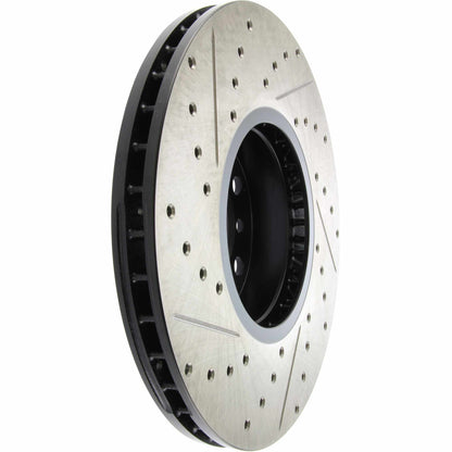 Stoptech 07-18 BMW X5 / 11-19 BMW X6 Sportstop Cryo Drilled & Slotted Rotor - Front Left 127.34098CL