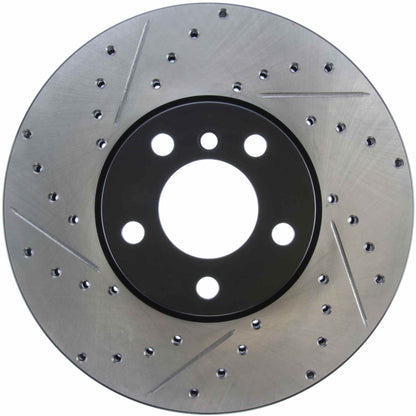 Stoptech 07-18 BMW X5 / 08-19 BMW X6 Sportstop Cryo Drilled & Slotted Rotor - Front Right 127.34098CR