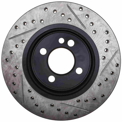 StopTech Sport Drilled/Slotted Brake Rotor; Front Right