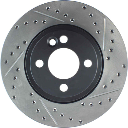 StopTech 07-16 Mini Cooper Cryo Slotted & Drilled Front Left Rotor 127.34100CL