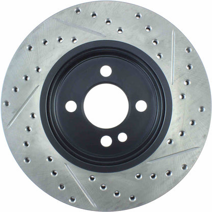 StopTech 07-16 Mini Cooper Sport Cryo Slotted & Drilled Front Right Rotor 127.34100CR