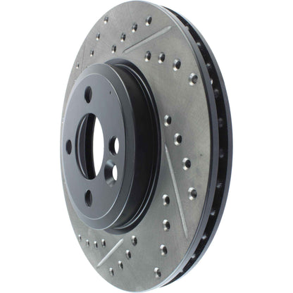StopTech 07-16 Mini Cooper Sport Cryo Slotted & Drilled Front Right Rotor 127.34100CR